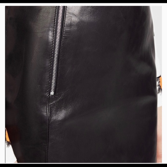 NWT Anine Bing Leather Julia Skirt - Picture 2 of 7